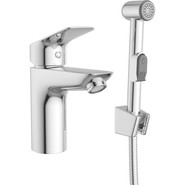 Смеситель для раковины BelBagno DUE-LVM/HGN-CRM-W0 с гигиеническим душем - фото 