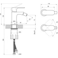 Смеситель для биде Ravak Eleganta EL 056.10WV X070258, белый матовый - фото 3