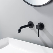 Смеситель для раковины настенный Aquatek Европа AQ1313MB, чёрный матовый, Цвет производителя: чёрный матовый - фото 3