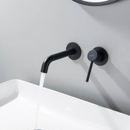 Смеситель для раковины настенный Aquatek Европа AQ1313MB, чёрный матовый, Цвет производителя: чёрный матовый - фото 4