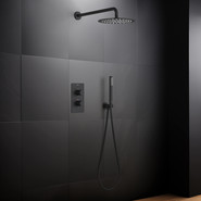 Душевая система для душа термостатом Aquatek Европа AQ1376MB (со скрытой частью) чёрный матовый, Цвет производителя: чёрный матовый - фото 2