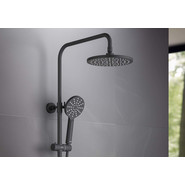 Душевая стойка с термостатом Aquatek Европа AQ2343MB, чёрный матовый, Цвет производителя: чёрный матовый - фото 5