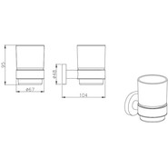 Стакан для зубных щеток Aquatek Вега AQ4004MB, цвет чёрный матовый - фото 2