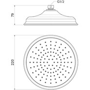 Верхний душ Aquatek Классик 220x220 мм AQ2088CR - фото 2