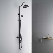 Душевая стойка с термостатом Aquatek Классик AQ2543MB, чёрный матовый, Цвет производителя: чёрный матовый - фото 4