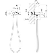 Набор для гигиенического душа Aquatek Европа AQ1021MB (со скрытой частью) чёрный матовый - фото 6