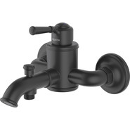 Набор смесителей 3 в 1 для ванны с коротким изливом Aquatek Классик AQ1530MB, чёрный матовый, Цвет производителя: чёрный матовый - фото 3