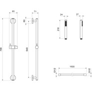 Набор смесителей 3 в 1 для ванны с коротким изливом Aquatek Европа AQ1330MB, чёрный матовый, Цвет производителя: чёрный матовый - фото 6