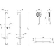 Набор смесителей 3 в 1 для ванны с коротким изливом Aquatek Бетта AQ1130MB, чёрный матовый, Цвет производителя: чёрный матовый - фото 6