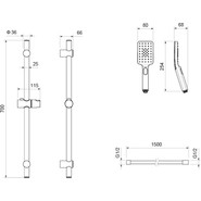 Набор смесителей 3 в 1 для ванны с коротким изливом Aquatek Лира AQ1430CR, Цвет производителя: хром - фото 6