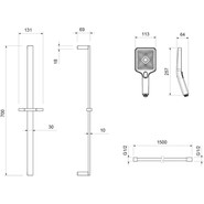 Набор смесителей 3 в 1 для ванны с коротким изливом Aquatek Либра AQ1630CR, Цвет производителя: хром - фото 6