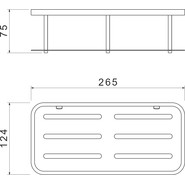 Полочка Aquatek AQ4936BGM, цвет оружейная сталь - фото 3