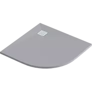 Каменный поддон Bas Essentia 100x100 см, графит (полукруглый) - фото 