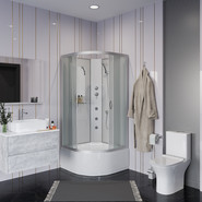 Гидробокс Niagara 80x80 см 23071424BKG, серебро/матовое - фото 3