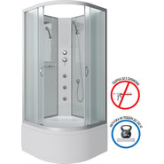 Гидробокс Niagara 80x80 см 23071424BKG, серебро/матовое - фото 