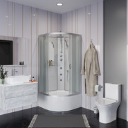 Гидробокс Niagara 80x80 см 23071424BKTG, серебро/матовое - фото 3