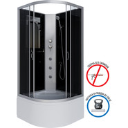 Гидробокс Niagara 80x80 см 25071434BKG, серебро/тонированное - фото 