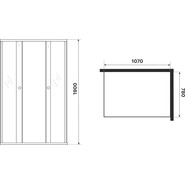 Душевое ограждение Niagara Eco 105x80 см NG-1118-14QMT, хром матовый/матовое - фото 5
