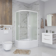 Душевая кабина Niagara 100x80 см P100/80/40R/MT/BK, белый/матовое - фото 3