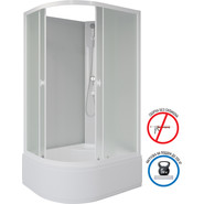 Душевая кабина Niagara 100x80 см P100/80/40R/MT/BK, белый/матовое - фото 