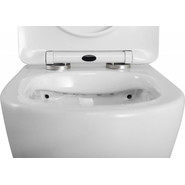 Унитаз подвесной безободковый BelBagno Uno 2.0 BB7306CHR/SC с тонкой крышкой микролифт, Цвет производителя: белый - фото 4