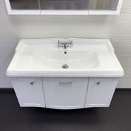 Тумба подвесная с раковиной Comforty Палини 100 см, белый - фото 6