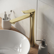 Смеситель для раковины высокий Grossman Advans 520.K35.09.320, золото, Цвет производителя: золото - фото 