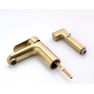 Смеситель для раковины с лейкой для биде Aquatek Ника AQ1812BG, золото - фото 4