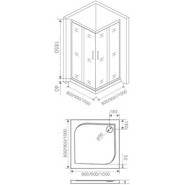 Душевое ограждение Bas Infinity CR-90-C-CH 90х90 см, хром/прозрачное - фото 5