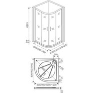 Душевое ограждение Bas Infinity R-120-C-CH 120х80 см, хром/прозрачное - фото 4