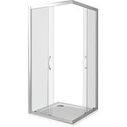 Душевое ограждение Bas Latte CR-80-C-WE 80х80 см, алюминий/прозрачное - фото 3