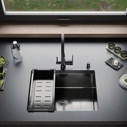 Коландер для кухонной мойки Gerhans K30340B, графит - фото 5