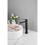 Смеситель для раковины высокий Belz B11812-7, чёрный - фото 3