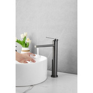 Смеситель для раковины высокий Belz B11813-3, оружейная сталь - фото 3