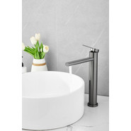 Смеситель для раковины высокий Belz B11813-3, оружейная сталь - фото 4