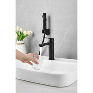 Смеситель для раковины с лейкой для биде Belz B12713-7, чёрный - фото 3