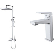 Душевой комплект BelBagno: Душевая стойка ARDENTE-VSCM-CRM + смеситель для раковины ARDENTE-LVM-CRM-W0 (Новинка 2025) - фото 2