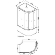 Душевая кабина Loranto CS-66120L F 120х80 см, хром/матовое - фото 3