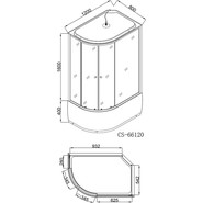 Душевая кабина Loranto CS-66120R F 120х80 см, хром/матовое - фото 3