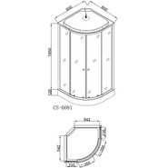 Душевая кабина Loranto CS-6681G 80х80 см, хром/тонированное - фото 2