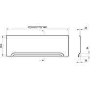 Панель фронтальная для ванны CAMPANULA II 170 см CZ001V0A00 - фото 3