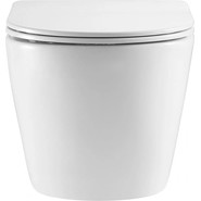 Унитаз подвесной безободковый Azario Grado AZ-0046-UQ1 с тонкой крышкой микролифт (Система смыва торнадо) - фото 3