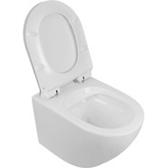 Унитаз подвесной безободковый Azario Grado AZ-0046-N с тонкой крышкой микролифт, Цвет производителя: белый - фото 2