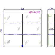 Зеркало-шкаф Aqwella Манчестер 80 см МС.04.08 - фото 2
