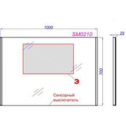 Зеркало Aqwella Манчестер 100 см SM0210 - фото 3