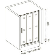 Душевая дверь Bas Orion WTW-120-G-CH 120 см хром/матовое - фото 4