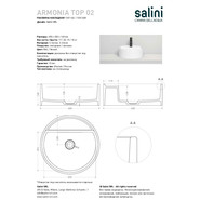 Раковина-чаша Salini Armonia Top 02 45 см 130116G (S-Sense) глянцевая - фото 4