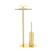 Стойка с полотенцедержателем и ёршиком Boheme Venturo 10953-G, цвет золото - фото 