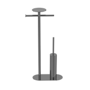 Стойка с полотенцедержателем и ёршиком Boheme Venturo 10953-SGM, цвет графит глянцевый - фото 