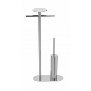 Стойка с полотенцедержателем и ёршиком Boheme Venturo 10953-CR - фото 